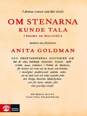 cover image of Om stenarna kunde tala i Palma de Mallorca